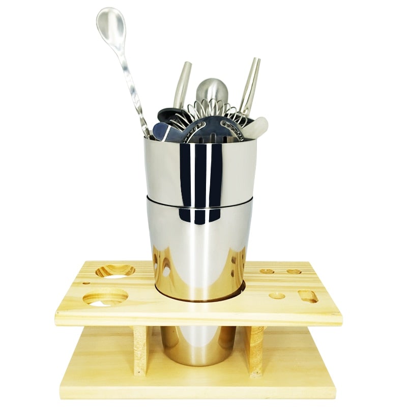 Ensemble de cocktails, ensemble de préparation de cocktails de 17 pièces  pour mélanger des boissons, kits d'outils de barre en acier inoxydable