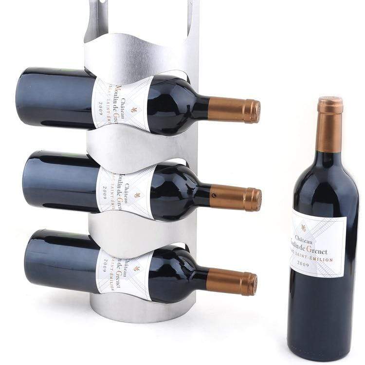 Etagère HELENA Noir Range-Bouteilles Vin 8 Niveaux 8 Bouteilles Droit Métal  Noir
