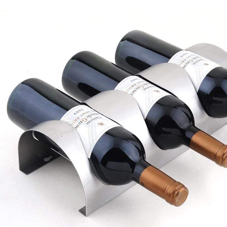 Etagère HELENA Noir Range-Bouteilles Vin 8 Niveaux 8 Bouteilles Droit Métal  Noir